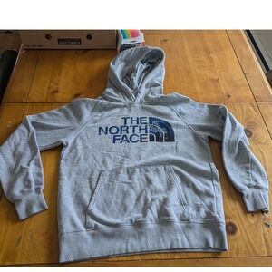 The North Face Pullover Hoodie Women's Gray Logo Graphic Sweatshirt Small